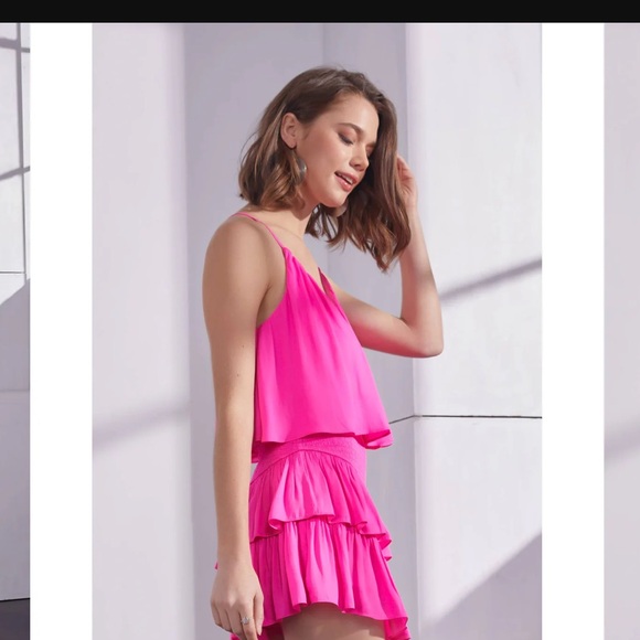 Vibrant Pink Ruffled Romper - Picture 2 of 5